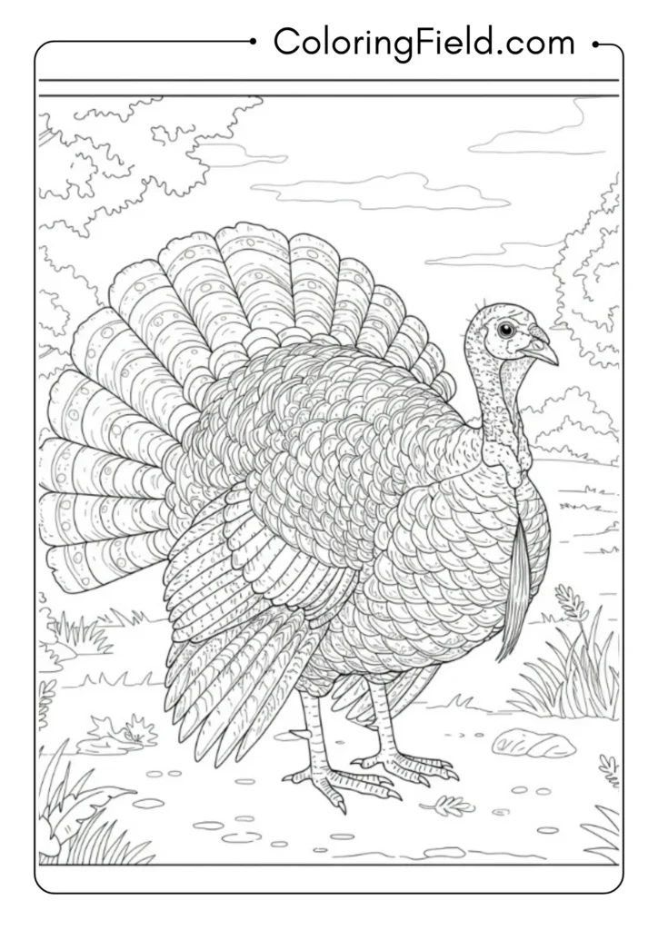 Turkey in Simple Landscape