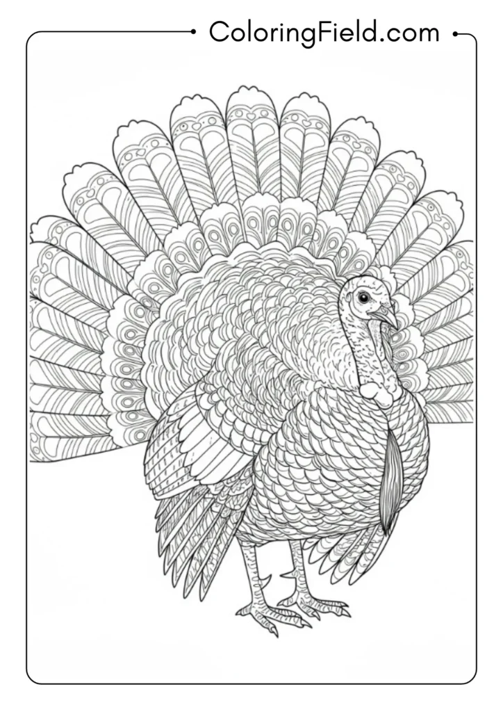 Turkey with Fanned Tail