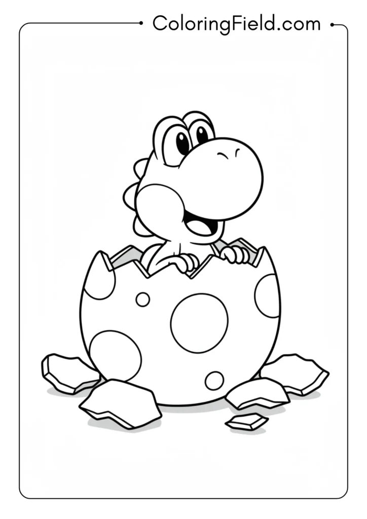 Yoshi Hatching from Egg