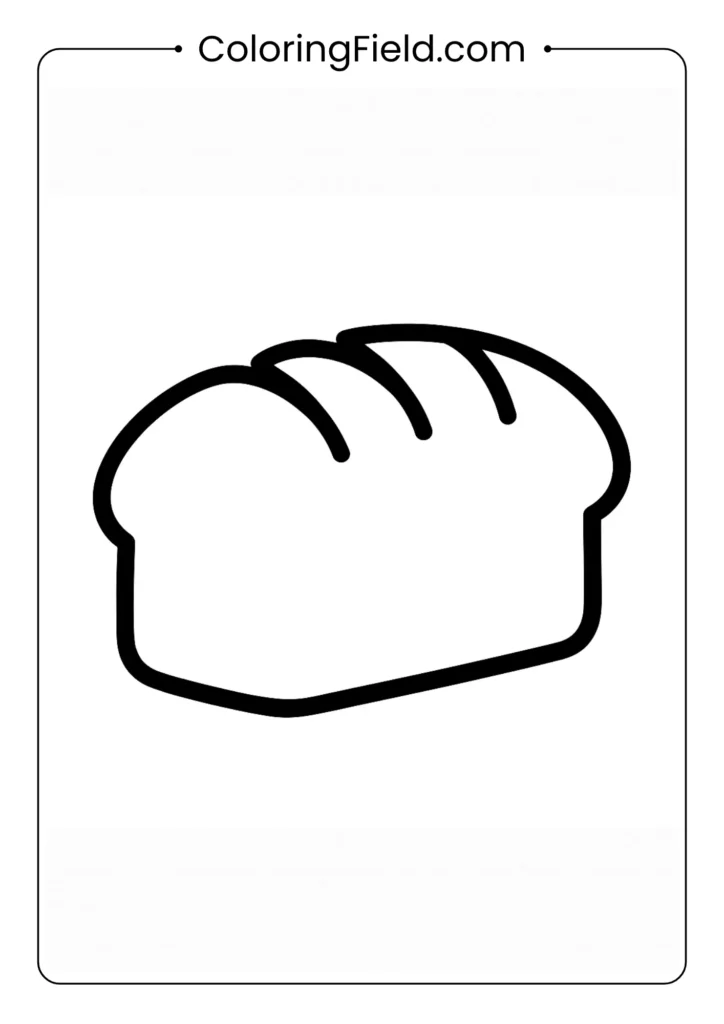 Color a warm, simple loaf of bread. This page is a great way to talk about the yummy foods we share on Thanksgiving.