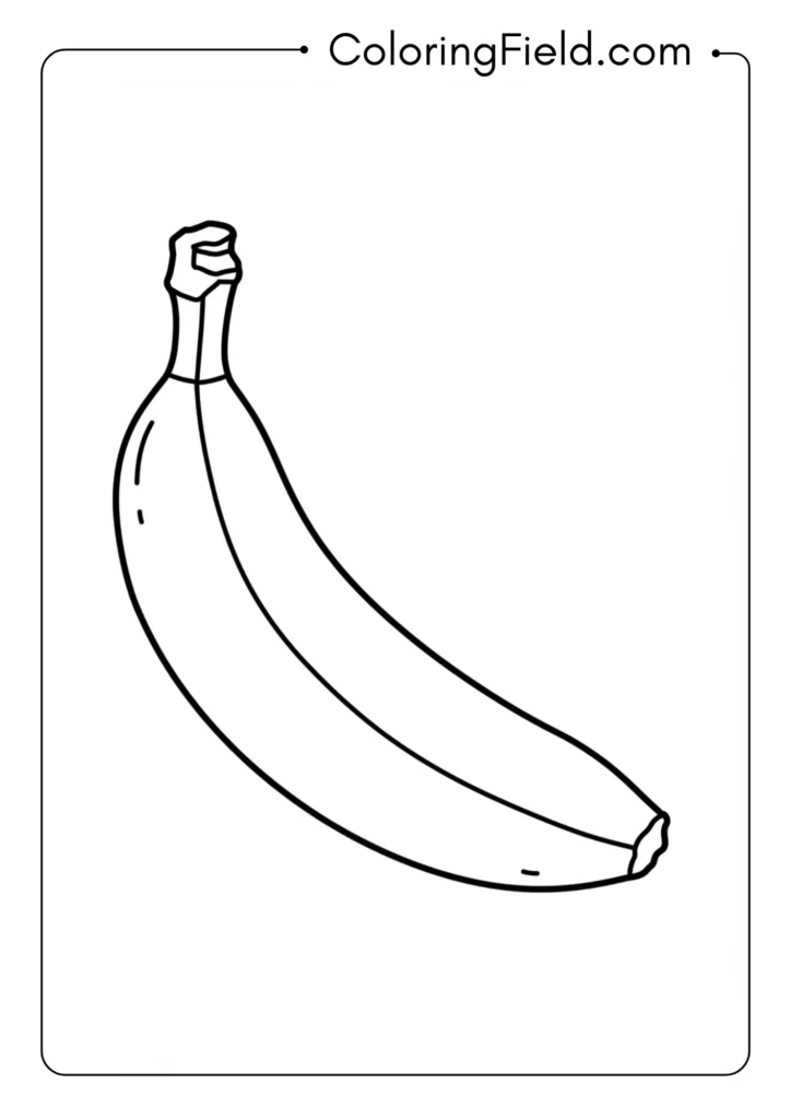 Banana outline coloring page