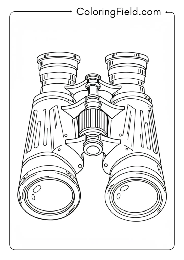 Binoculars coloring page