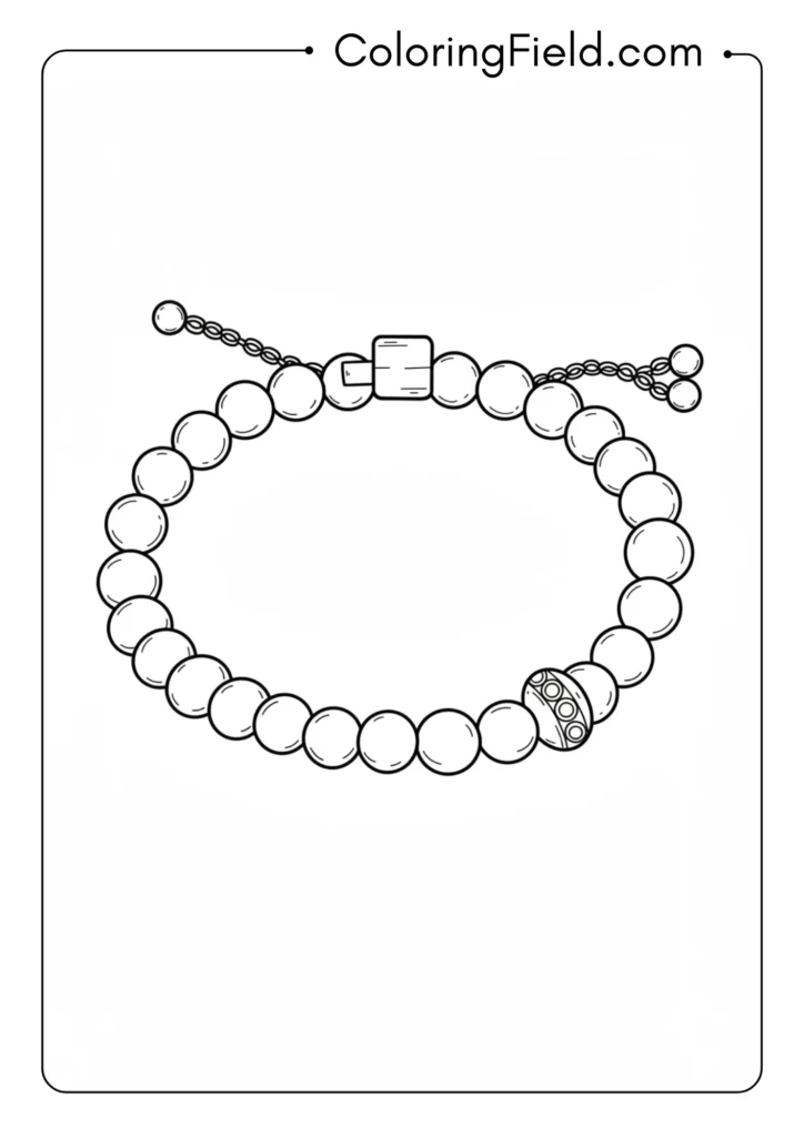 Bracelet circle coloring page