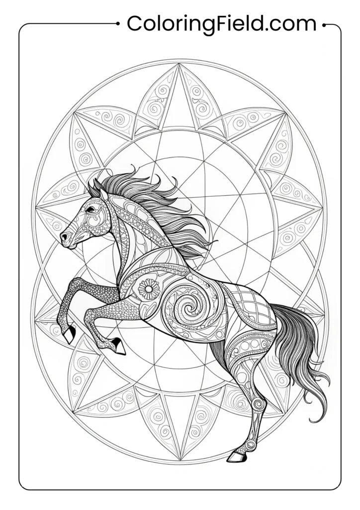 Galloping Horse Mandala
