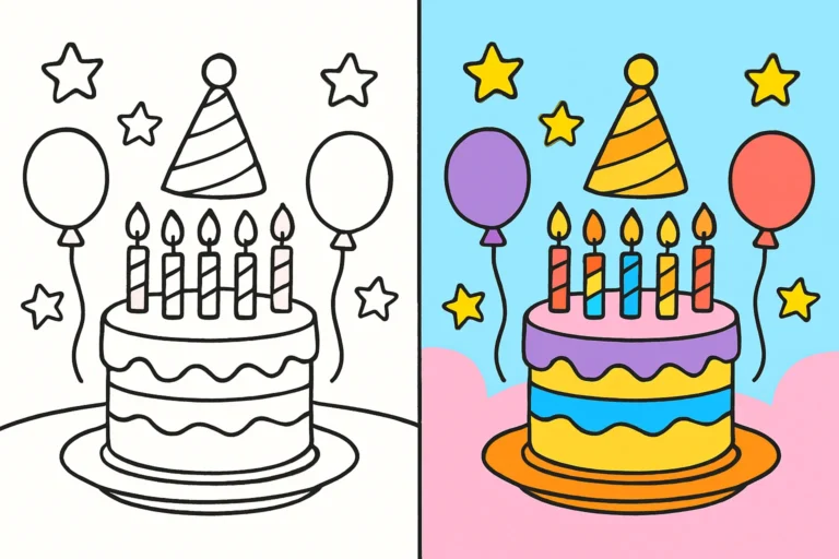 Happy Birthday Coloring Pages