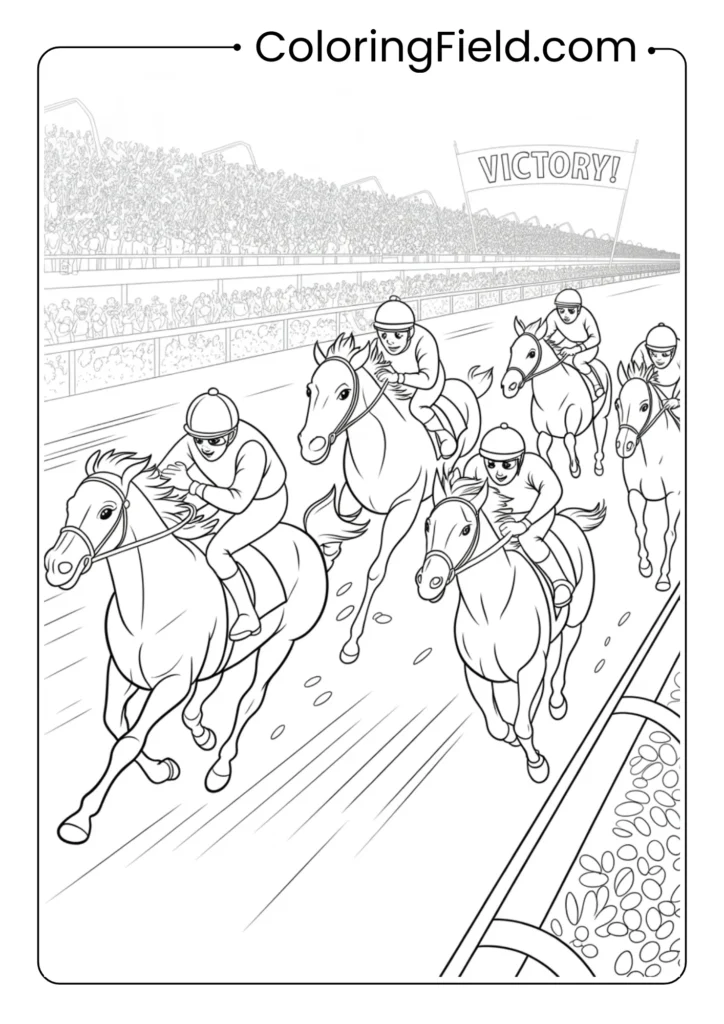 Horse Racing Finish Line