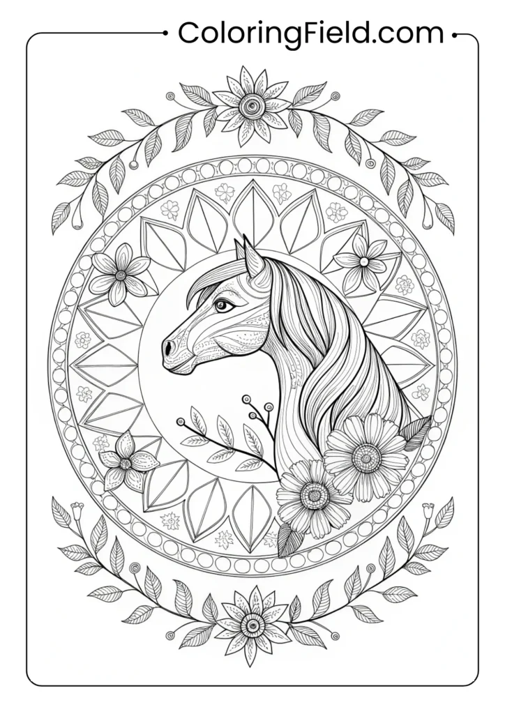 Horse and Nature Mandala