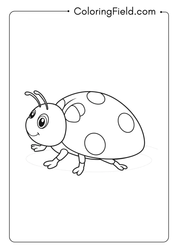 Ladybug with spots coloring page