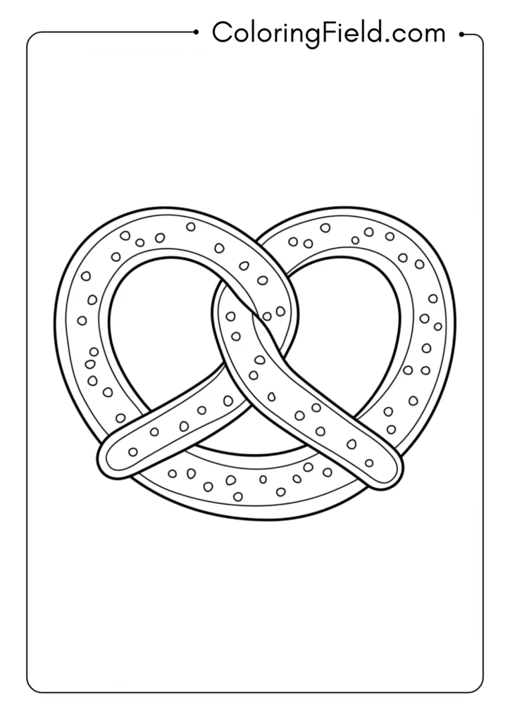 Pretzel shape coloring page