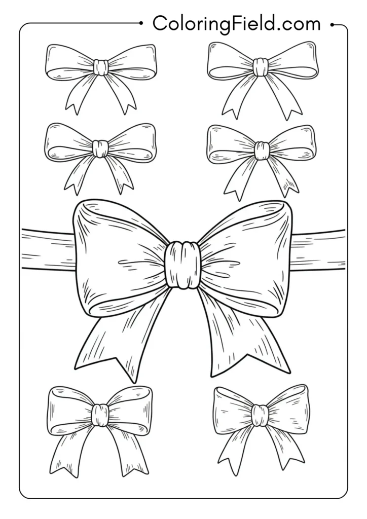 Ribbon bow coloring page