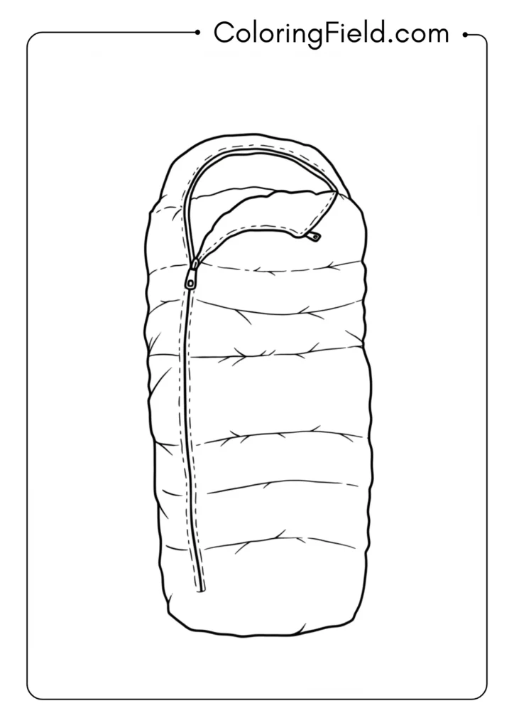 Sleeping bag coloring page