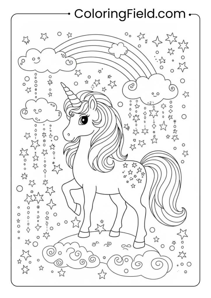 Unicorn with Rainbow