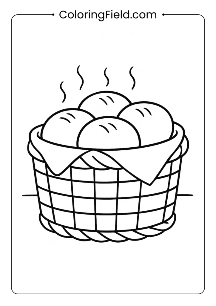 Don't forget the bread! This basket is filled with warm, fluffy bread rolls, perfect for any Thanksgiving feast.