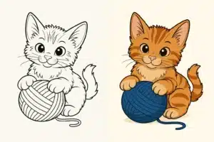 Kitten Coloring Pages