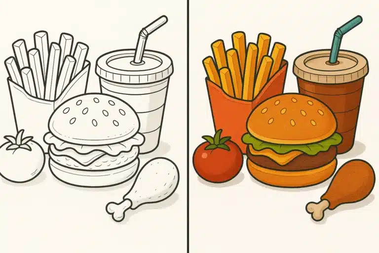 Food Coloring Pages