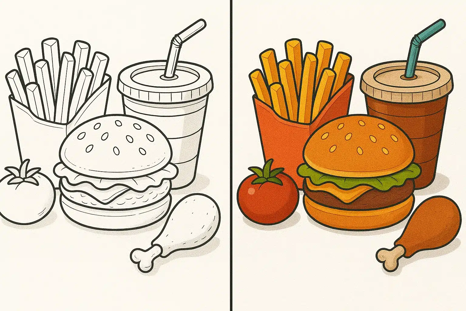 Food Coloring Pages