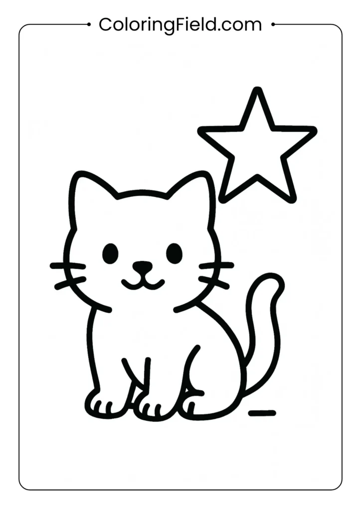 Kitten with a star shape.