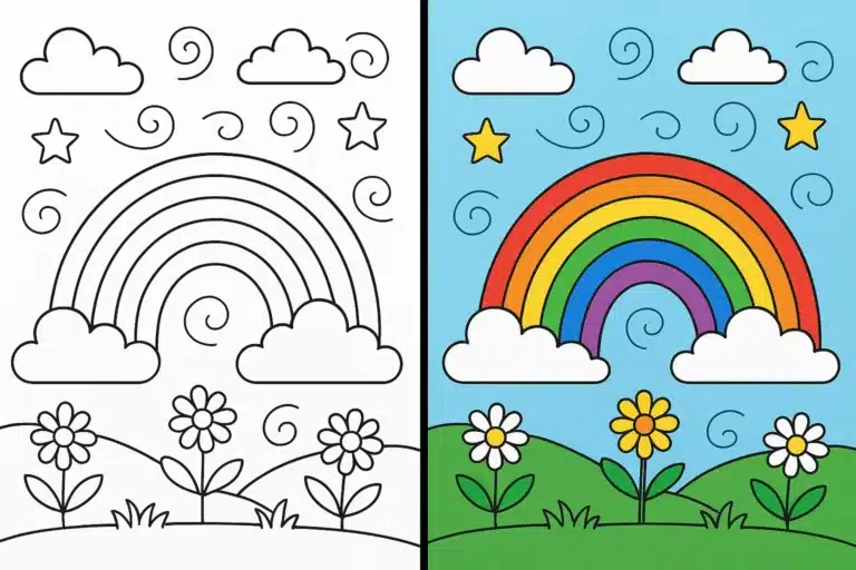 Rainbow Coloring Pages