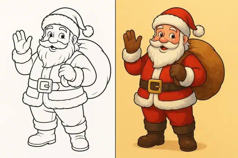 Santa Coloring Pages