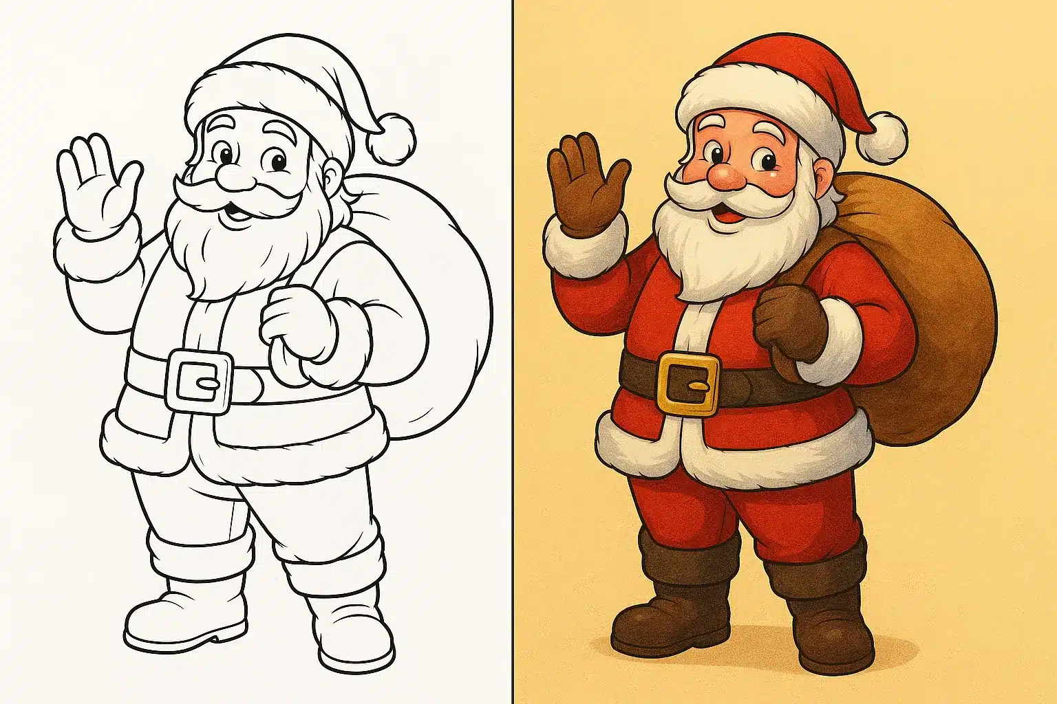 Santa Coloring Pages