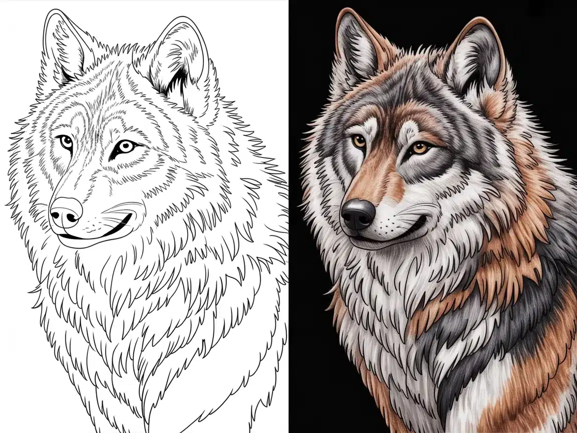 Wolf Coloring Pages