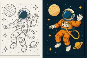 Space Coloring Pages