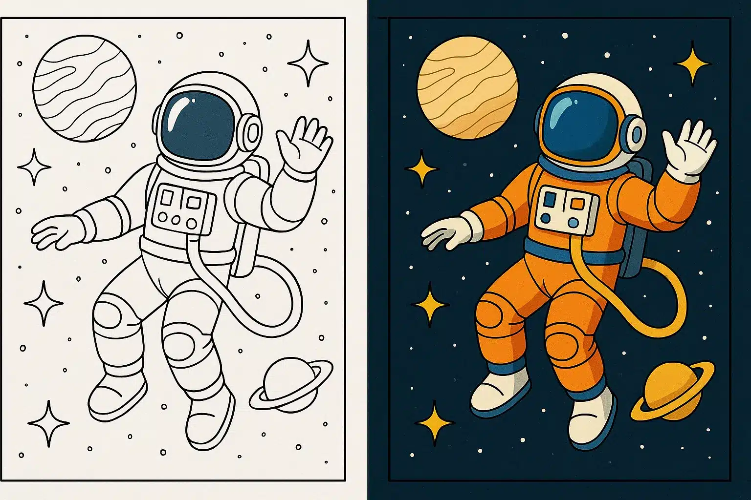 Space Coloring Pages