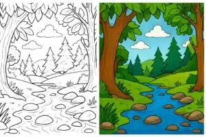 forest coloring pages