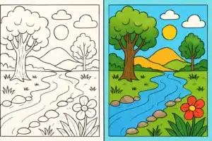 nature coloring pages