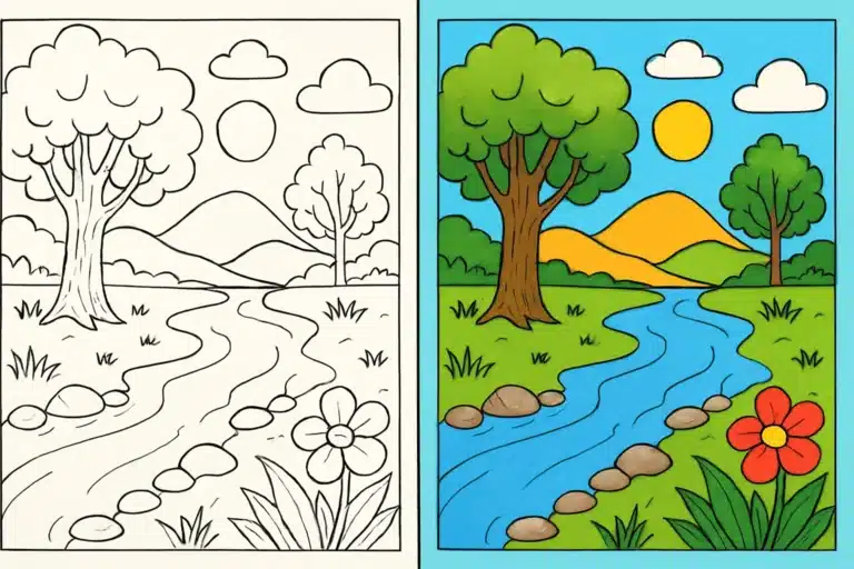 nature coloring pages