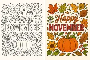 November Coloring Pages