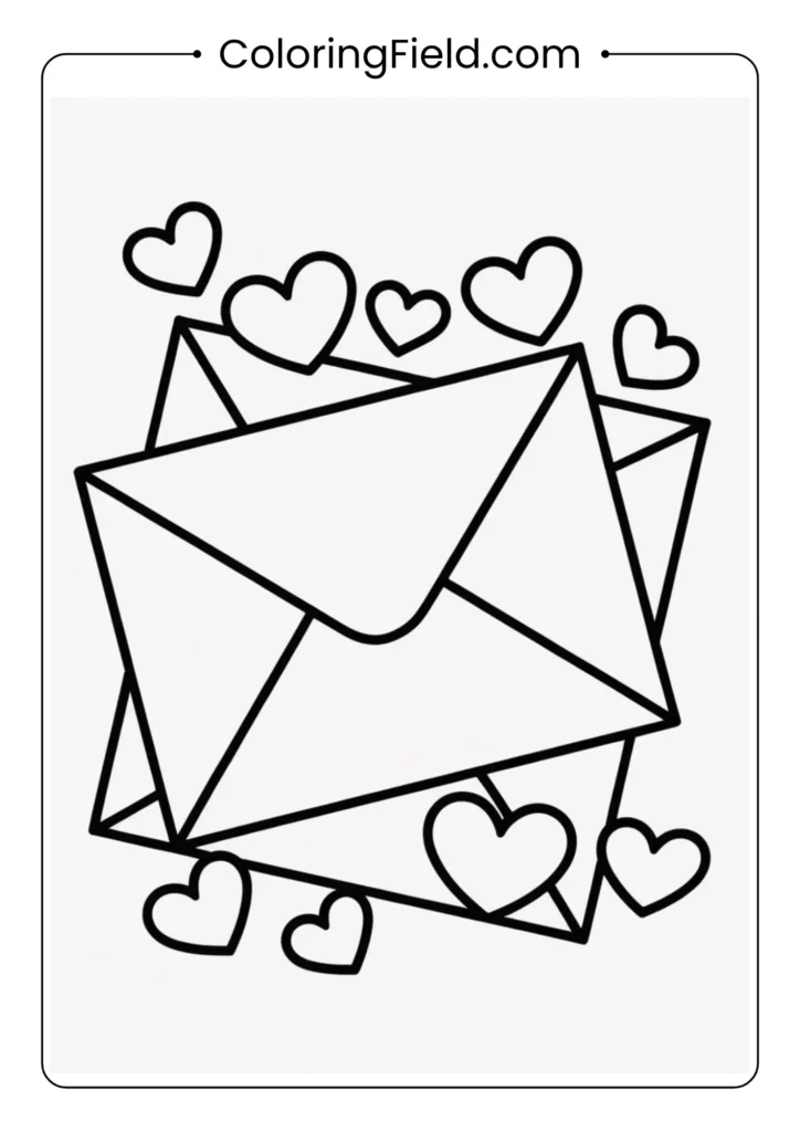 Thank-you letter to a veteran coloring page featuring a handwritten note with patriotic decorations like stars, flags, and hearts.